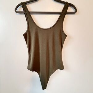 Dress Forum Olive Scoop Neck Tank Bodysuit